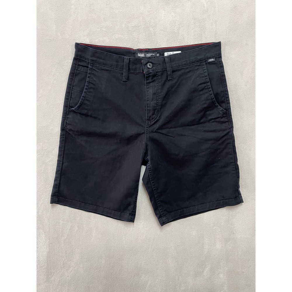Vans Authentic Chino Shorts Mens 32 Black Relaxed Fit Skate Casual